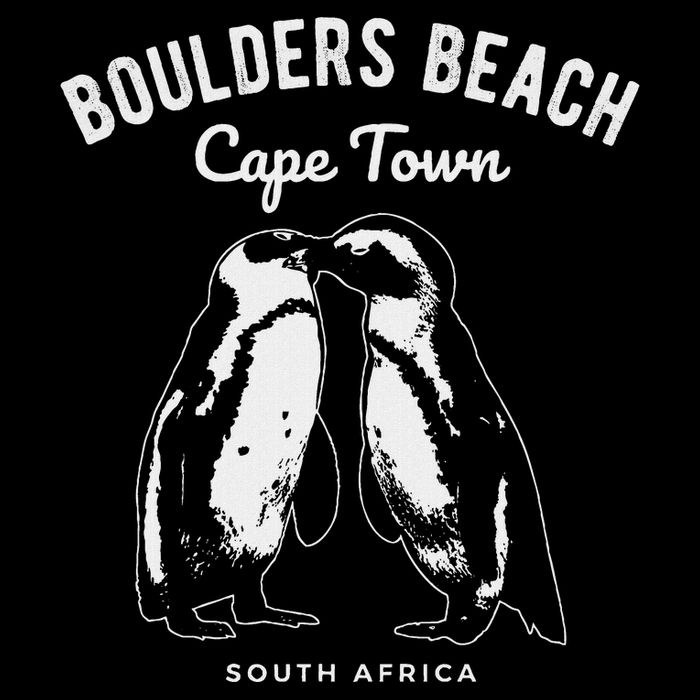 Cape Town South Africa Boulders Beach Penguin Drawstring Bag