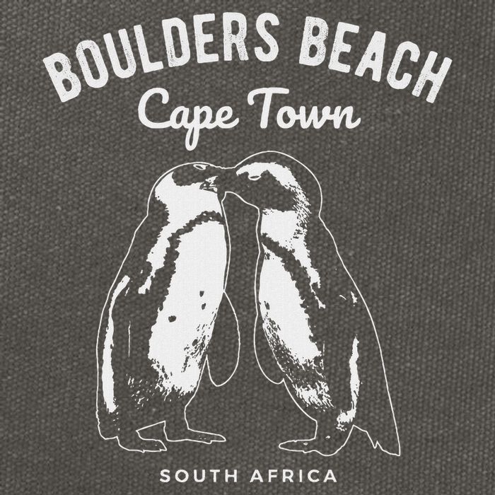 Cape Town South Africa Boulders Beach Penguin Cotton Canvas Backpack