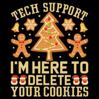 Christmas Tech Support Here To Delete Cookies Xmas 7-Panel Snapback Hat