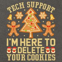 Christmas Tech Support Here To Delete Cookies Xmas Cotton Canvas Backpack