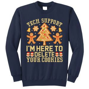 Christmas Tech Support Here To Delete Cookies Xmas Sweatshirt