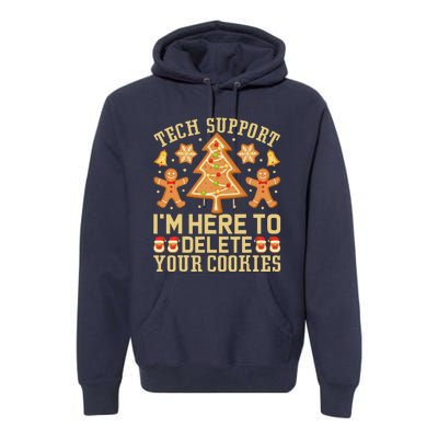 Christmas Tech Support Here To Delete Cookies Xmas Premium Hoodie