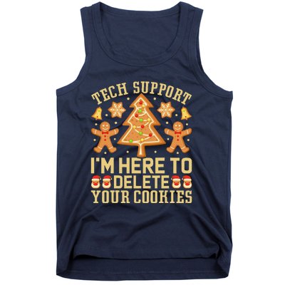 Christmas Tech Support Here To Delete Cookies Xmas Tank Top