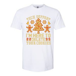 Christmas Tech Support Here To Delete Cookies Xmas Softstyle CVC T-Shirt