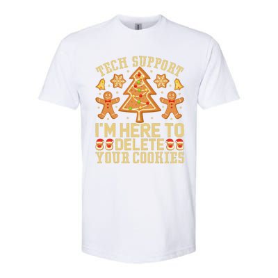 Christmas Tech Support Here To Delete Cookies Xmas Softstyle CVC T-Shirt