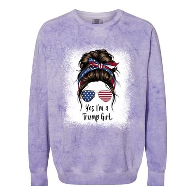 Cute Trump Saying Yes I M A Trump Gift Colorblast Crewneck Sweatshirt