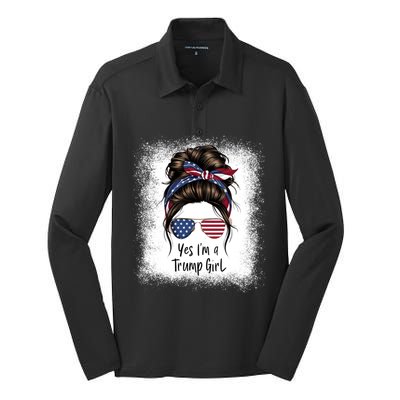 Cute Trump Saying Yes I M A Trump Gift Silk Touch Performance Long Sleeve Polo