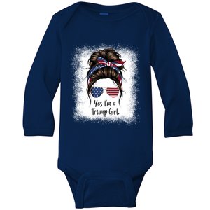 Cute Trump Saying Yes I M A Trump Gift Baby Long Sleeve Bodysuit