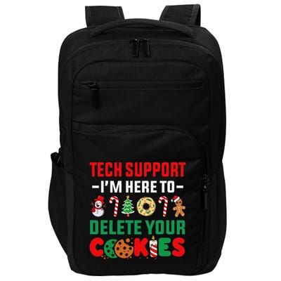 Christmas Tech Support Here To Delete Your Cookies Xmas Cool Impact Tech Backpack