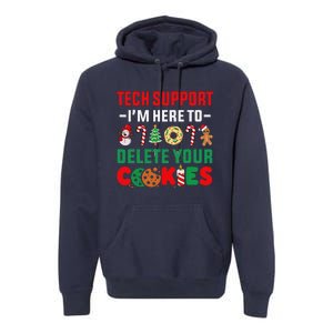 Christmas Tech Support Here To Delete Your Cookies Xmas Cool Premium Hoodie