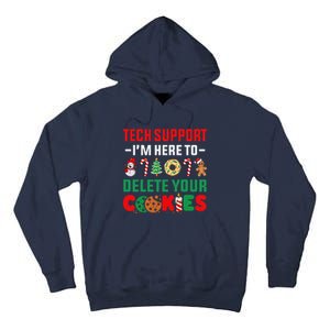 Christmas Tech Support Here To Delete Your Cookies Xmas Cool Tall Hoodie