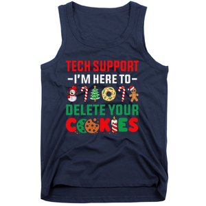 Christmas Tech Support Here To Delete Your Cookies Xmas Cool Tank Top