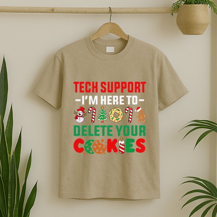 Christmas Tech Support Here To Delete Your Cookies Xmas Cool T-Shirt