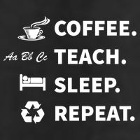 Coffee Teach Sleep Repeat Back To School For Teachers Funny Gift Adult Drive Performance Visor