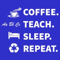 Coffee Teach Sleep Repeat Back To School For Teachers Funny Gift Magnet
