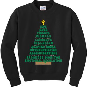 Christmas Tree Special Education Ieps Sped Teacher Xmas Kids Sweatshirt