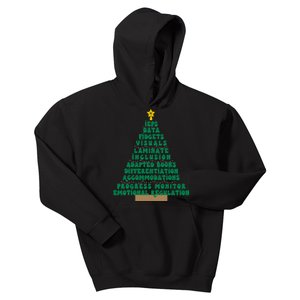 Christmas Tree Special Education Ieps Sped Teacher Xmas Kids Hoodie