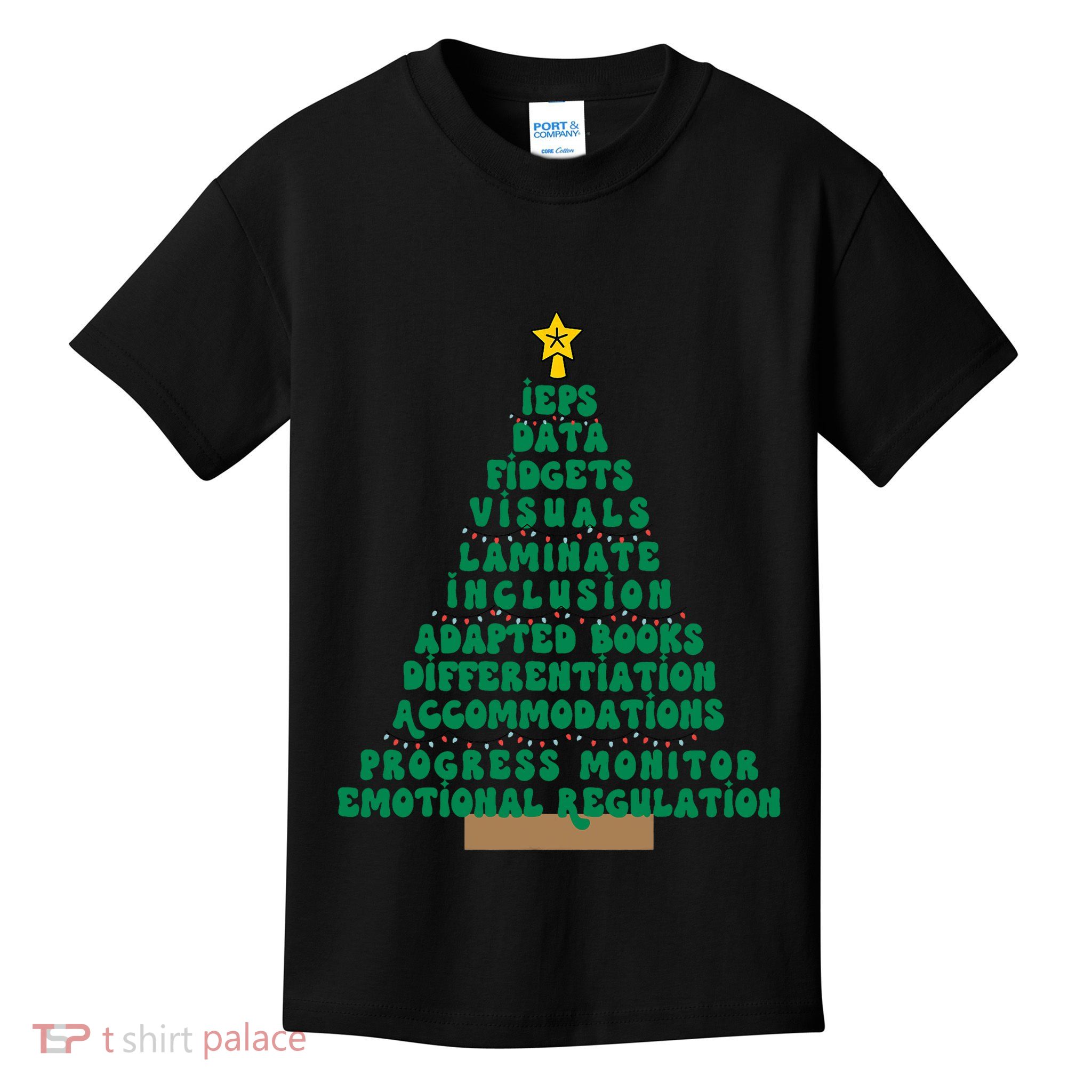 Christmas Tree Special Education Ieps Sped Teacher Xmas Kids T-Shirt