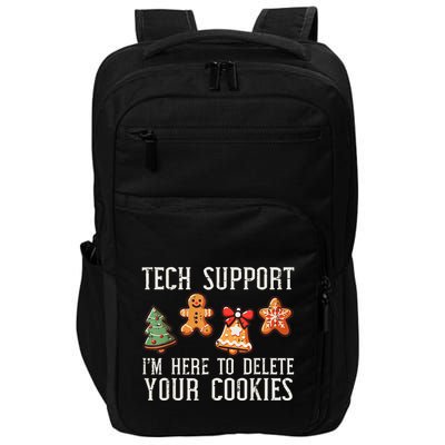 Christmas Tech Support Here To Delete Cookies Xmas Ugly Impact Tech Backpack