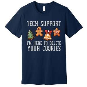 Christmas Tech Support Here To Delete Cookies Xmas Ugly Premium T-Shirt