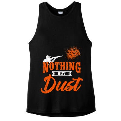 Clay Target Shooting Nothing But Dust Shoot Trap Skeet Ladies PosiCharge Tri-Blend Wicking Tank