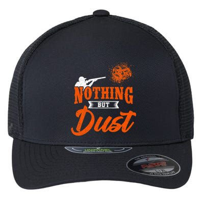 Clay Target Shooting Nothing But Dust Shoot Trap Skeet Flexfit Unipanel Trucker Cap