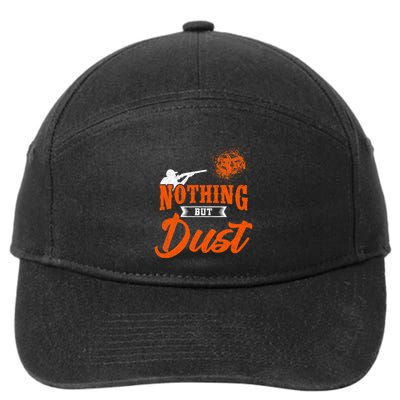 Clay Target Shooting Nothing But Dust Shoot Trap Skeet 7-Panel Snapback Hat