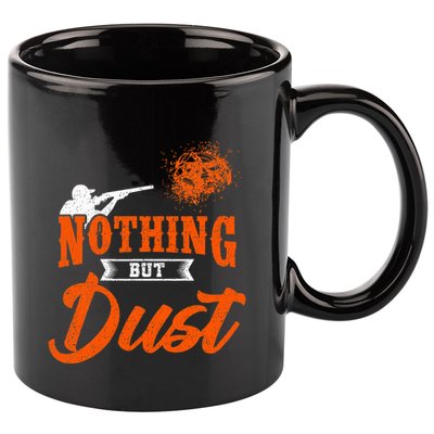 Clay Target Shooting Nothing But Dust Shoot Trap Skeet 11oz C Handle Ceramic Mug
