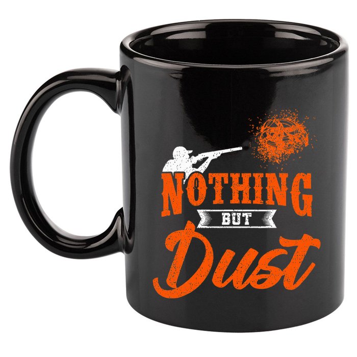 Clay Target Shooting Nothing But Dust Shoot Trap Skeet 11oz C Handle Ceramic Mug