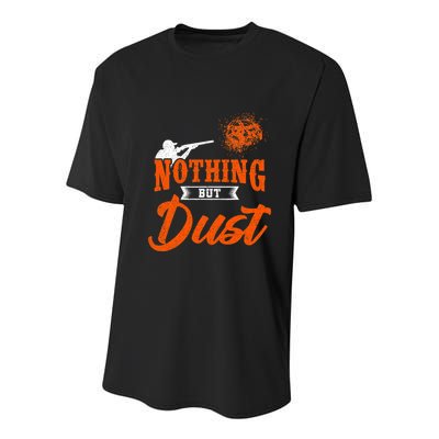 Clay Target Shooting Nothing But Dust Shoot Trap Skeet Youth Performance Sprint T-Shirt