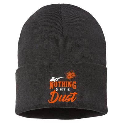 Clay Target Shooting Nothing But Dust Shoot Trap Skeet Sustainable Knit Beanie