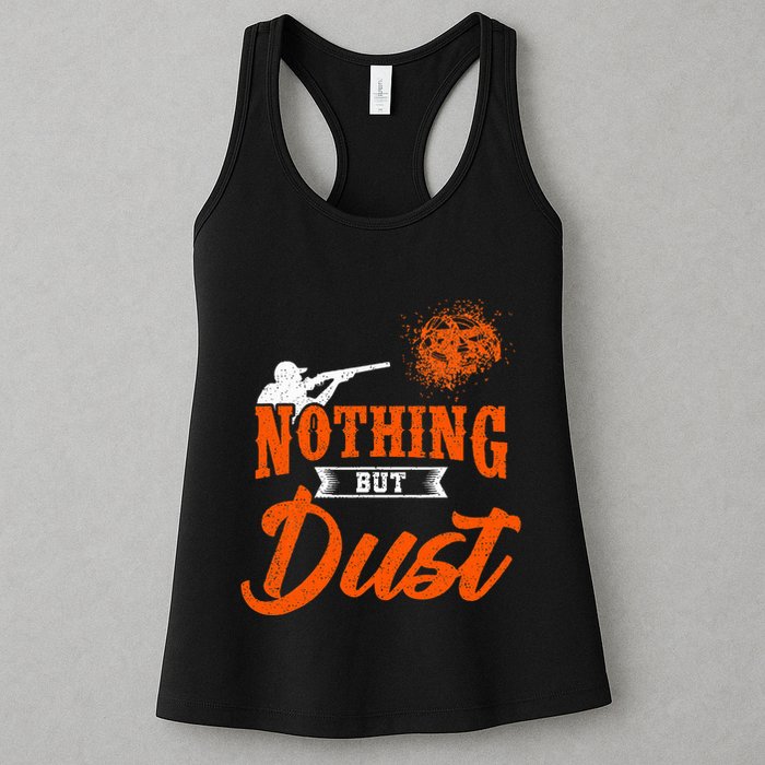 Clay Target Shooting Nothing But Dust Shoot Trap Skeet Womens Tank Top