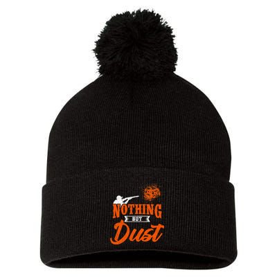 Clay Target Shooting Nothing But Dust Shoot Trap Skeet Pom Pom 12in Knit Beanie