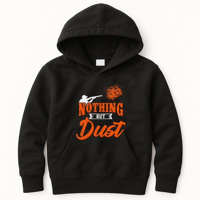 Clay Target Shooting Nothing But Dust Shoot Trap Skeet Kids Hoodie