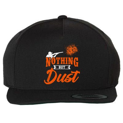 Clay Target Shooting Nothing But Dust Shoot Trap Skeet Wool Snapback Cap