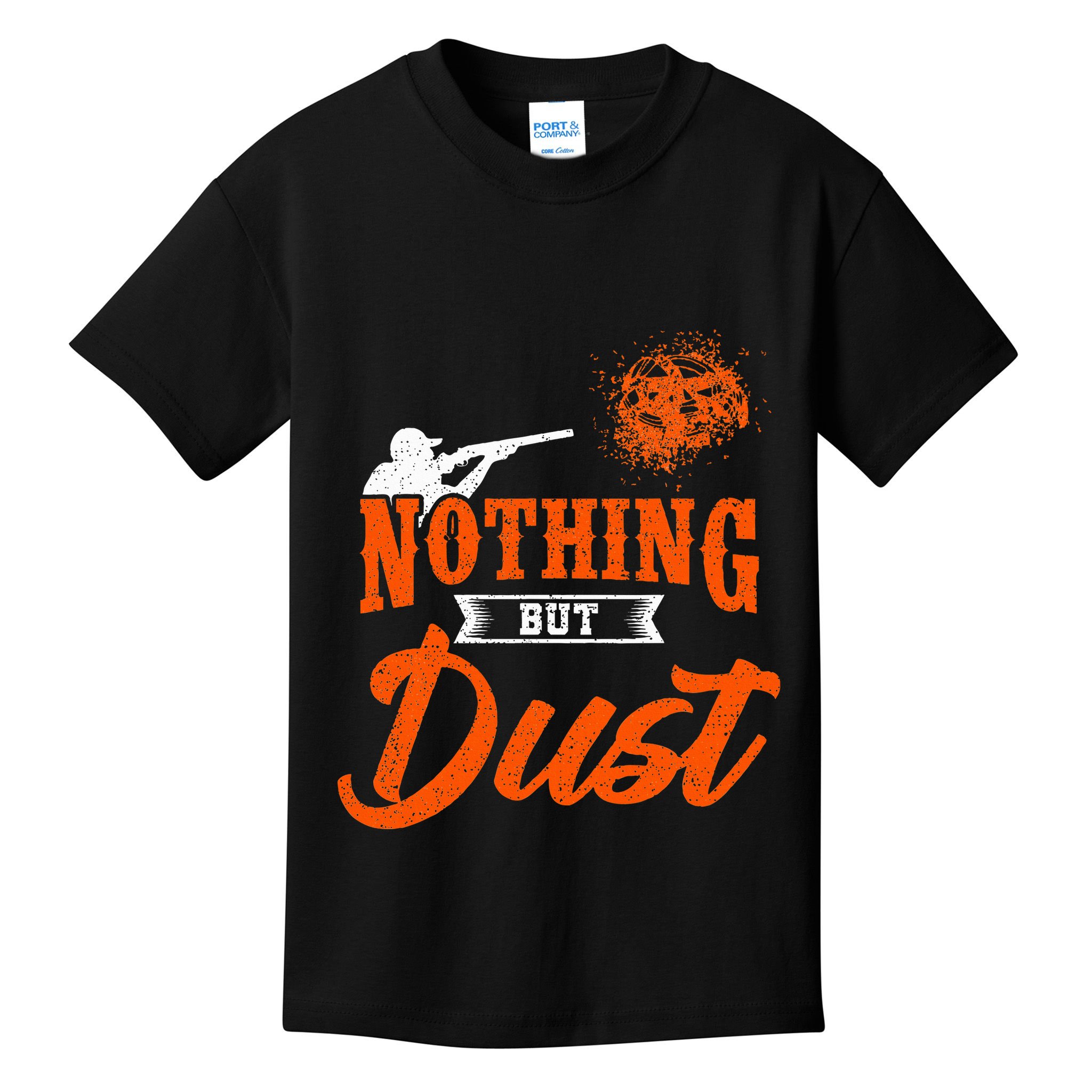 Clay Target Shooting Nothing But Dust Shoot Trap Skeet Kids T-Shirt