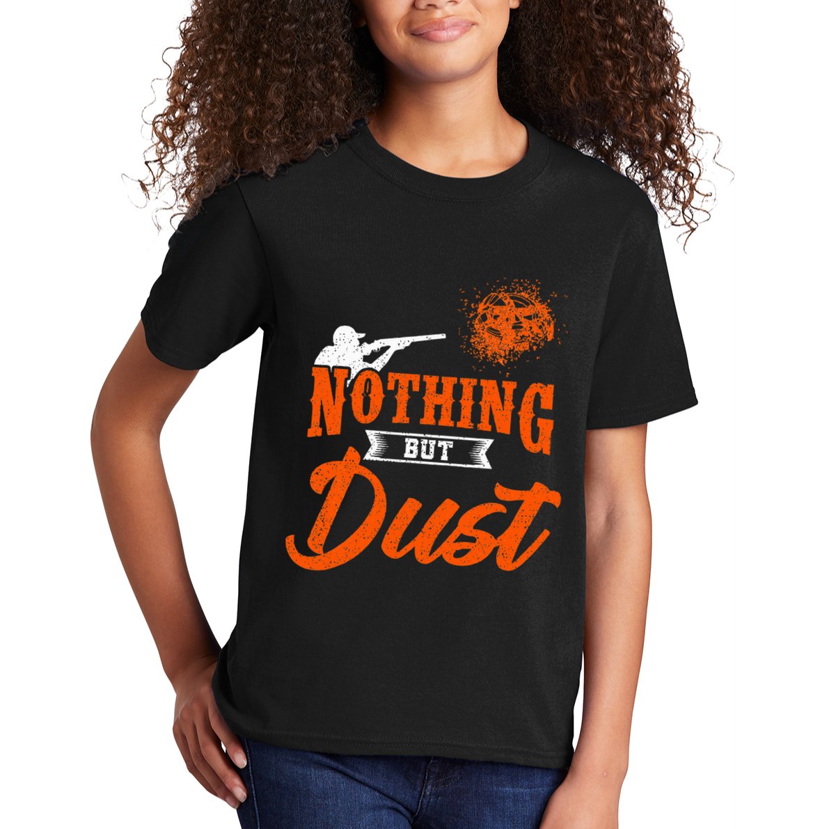 Clay Target Shooting Nothing But Dust Shoot Trap Skeet Kids T-Shirt