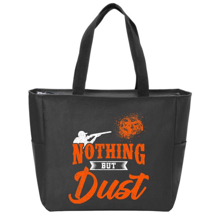 Clay Target Shooting Nothing But Dust Shoot Trap Skeet Zip Tote Bag