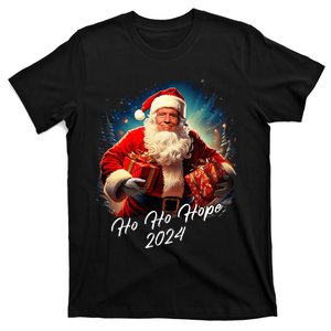 Christmas Trump Santa Funny Sarcastic Graphic – Ho Ho Hope T-Shirt