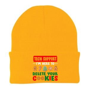 Christmas Tech Support Here To Delete Cookies Xmas Knit Cap Winter Beanie