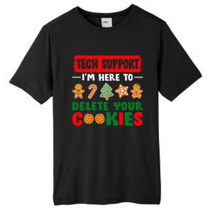 Christmas Tech Support Here To Delete Cookies Xmas Tall Fusion ChromaSoft Performance T-Shirt