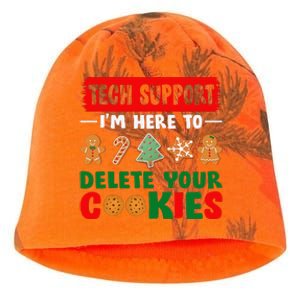 Christmas Tech Support Here To Delete Cookies Xmas Kati - Camo Knit Beanie