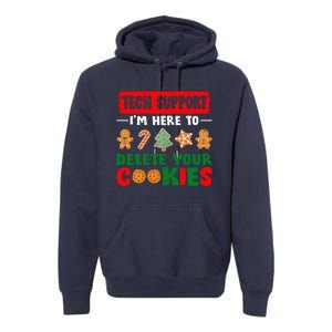 Christmas Tech Support Here To Delete Cookies Xmas Premium Hoodie