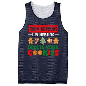 Christmas Tech Support Here To Delete Cookies Xmas Mesh Reversible Basketball Jersey Tank