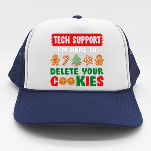 Christmas Tech Support Here To Delete Cookies Xmas Trucker Hat