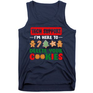 Christmas Tech Support Here To Delete Cookies Xmas Tank Top