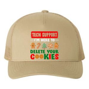 Christmas Tech Support Here To Delete Cookies Xmas Yupoong Adult 5-Panel Trucker Hat