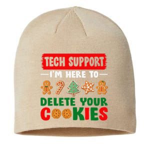 Christmas Tech Support Here To Delete Cookies Xmas Sustainable Beanie