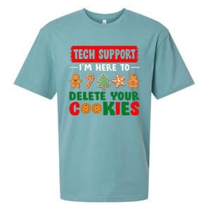 Christmas Tech Support Here To Delete Cookies Xmas Sueded Cloud Jersey T-Shirt