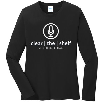 Clear the Shelf with Chris & Chris Podcast Logo Ladies Long Sleeve Shirt